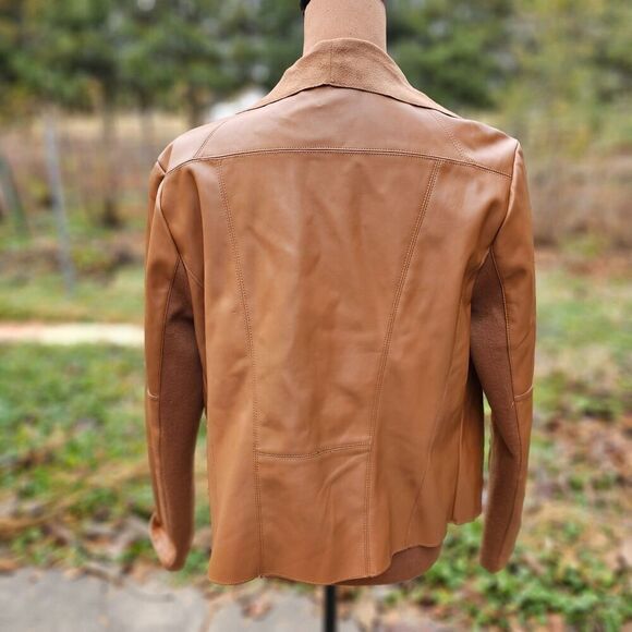 Bagatelle Brown Faux Leather Jacket For Women, Size L, Pre-owned - Picture 4 of 9